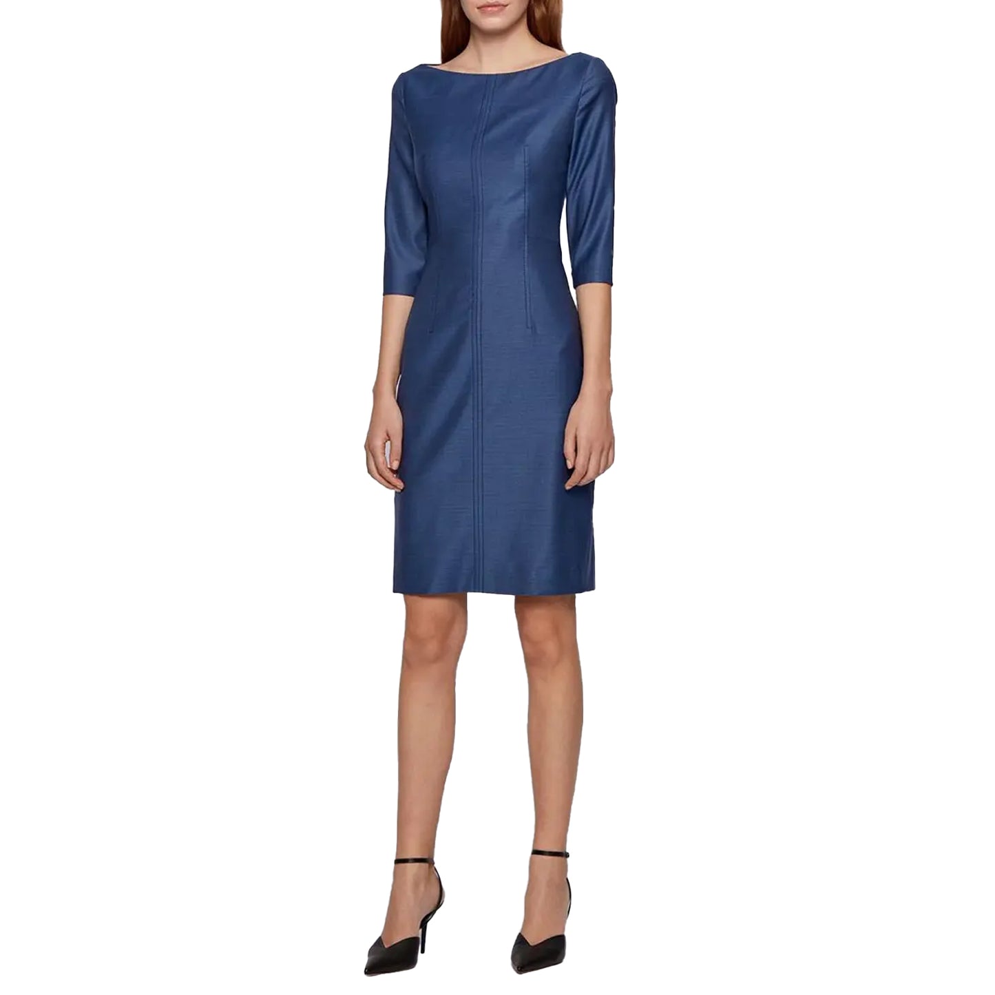 Blue - Side - Boss Womens-Ladies Dokos Casual Dress