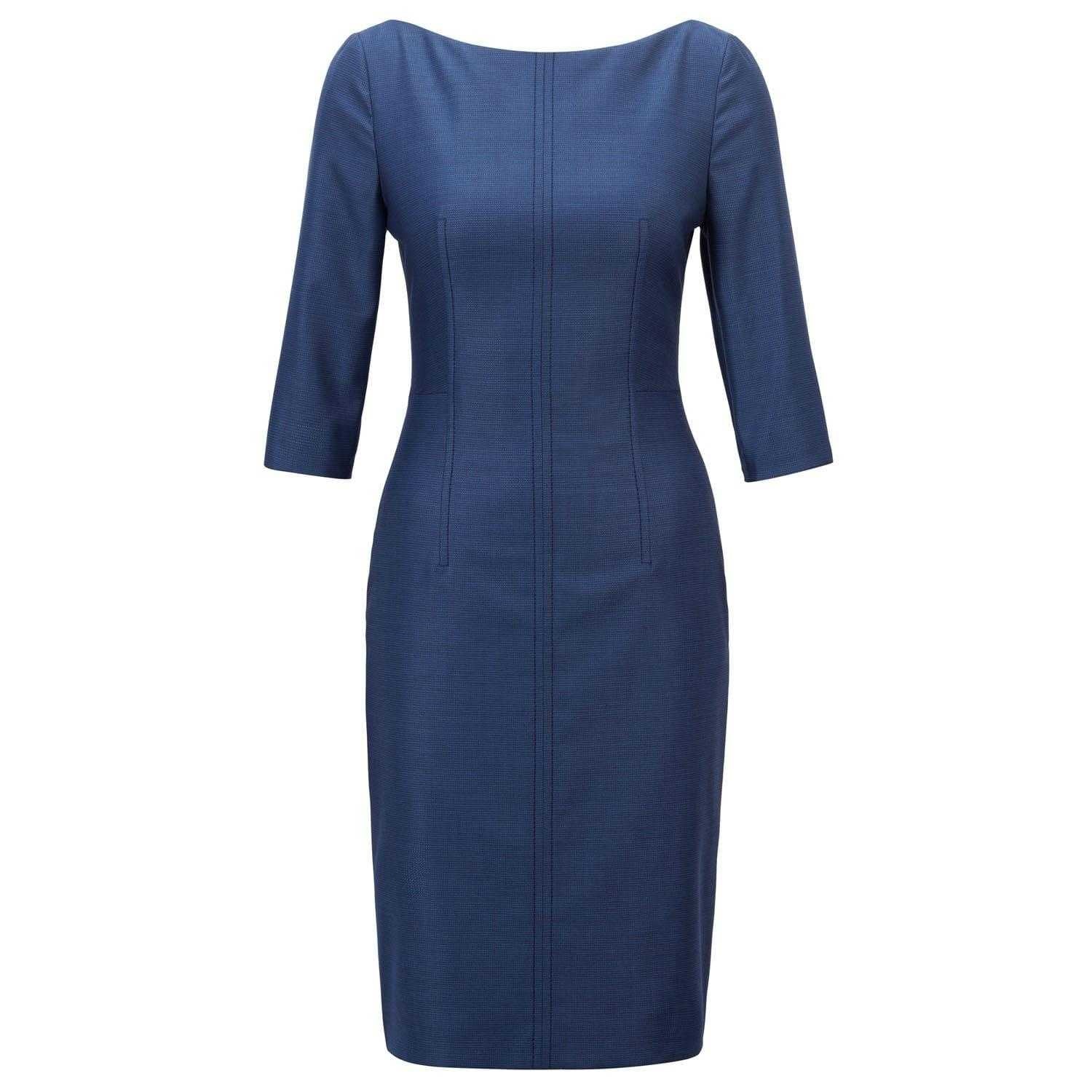 Blue - Front - Boss Womens-Ladies Dokos Casual Dress