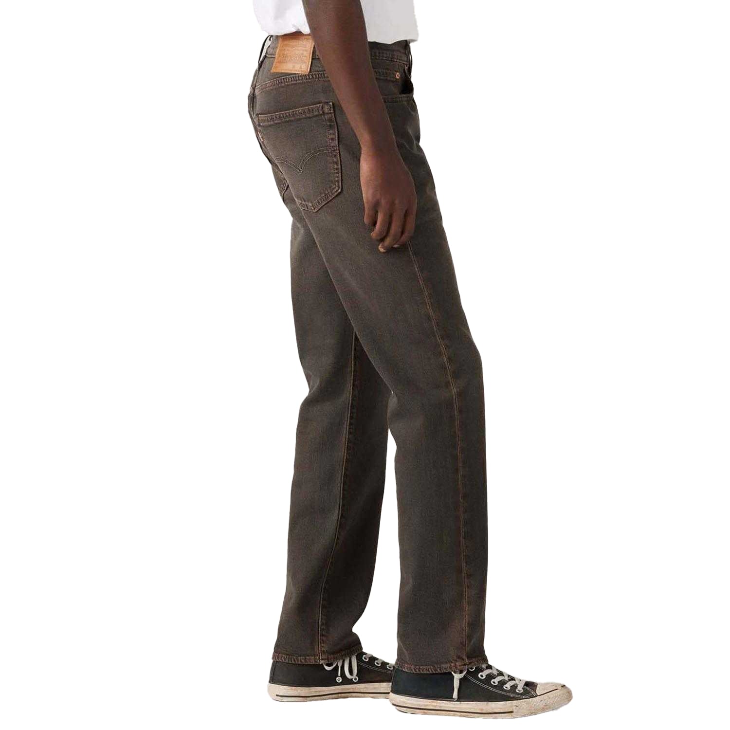 Black - Side - Levis Mens 502 Dusted Twilight Tapered Leg Jeans