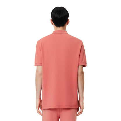 Red - Lifestyle - Lacoste Mens L.12.12 Washed Regular Polo Shirt