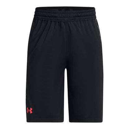 Black - Front - Under Armour Childrens-Kids Challenger Knitted Shorts