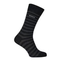 Black - Back - Hugo Boss Mens Striped Crew Socks (Pack of 2)