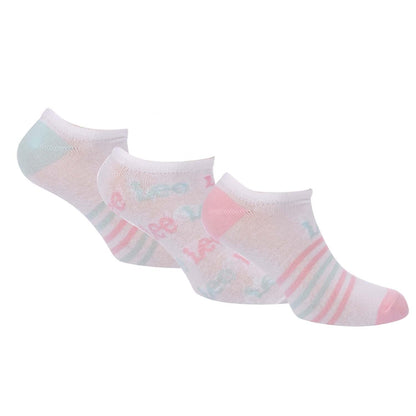 White - Front - Lee Unisex Adult Liner Socks (Pack of 3)