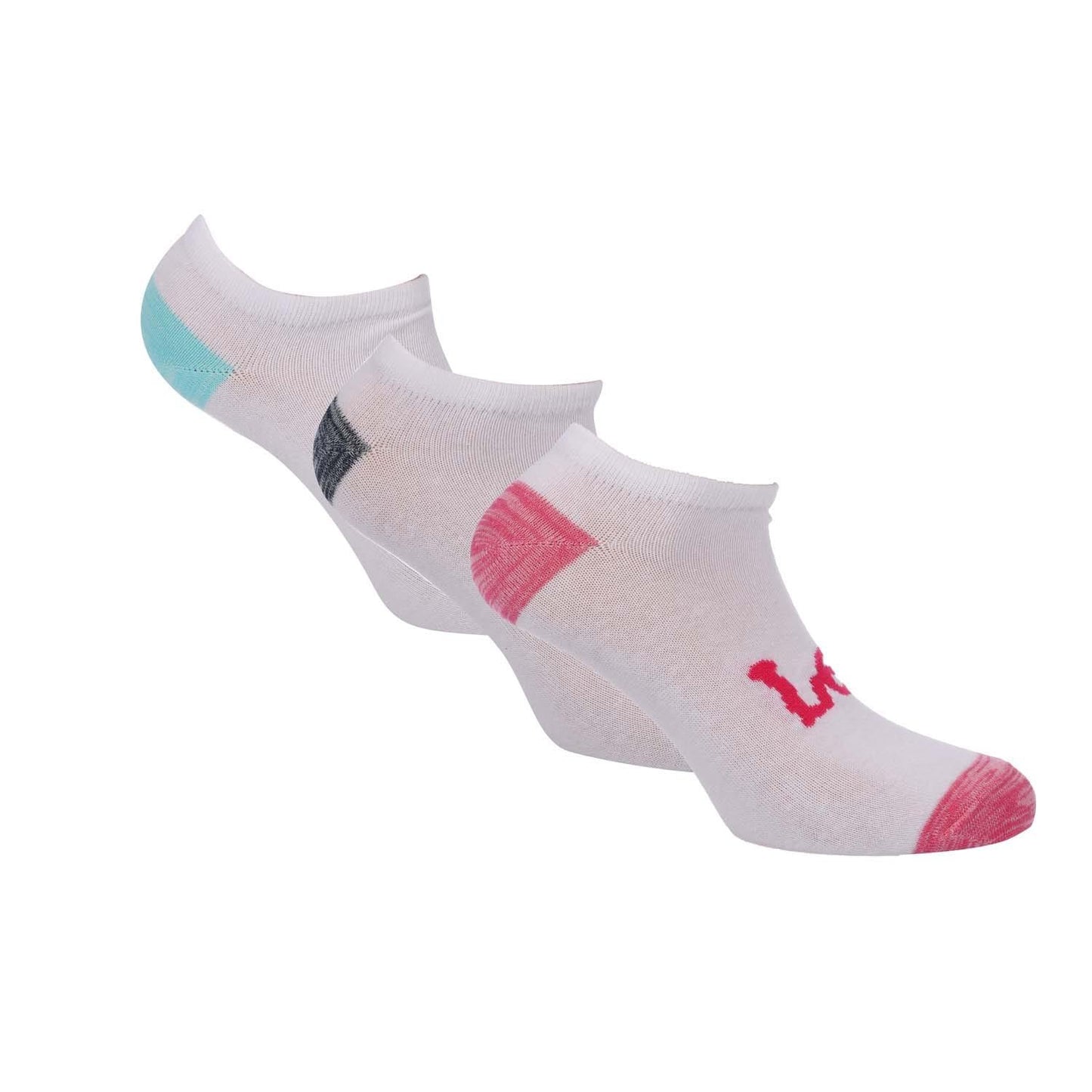 White - Front - Lee Unisex Adult Contrast Detail Liner Socks (Pack of 3)
