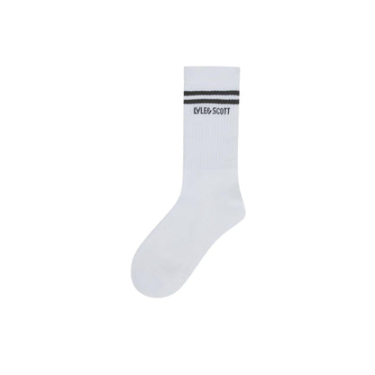 White-Black-Grey - Back - Lyle & Scott Boys Sports Socks (Pack of 3)
