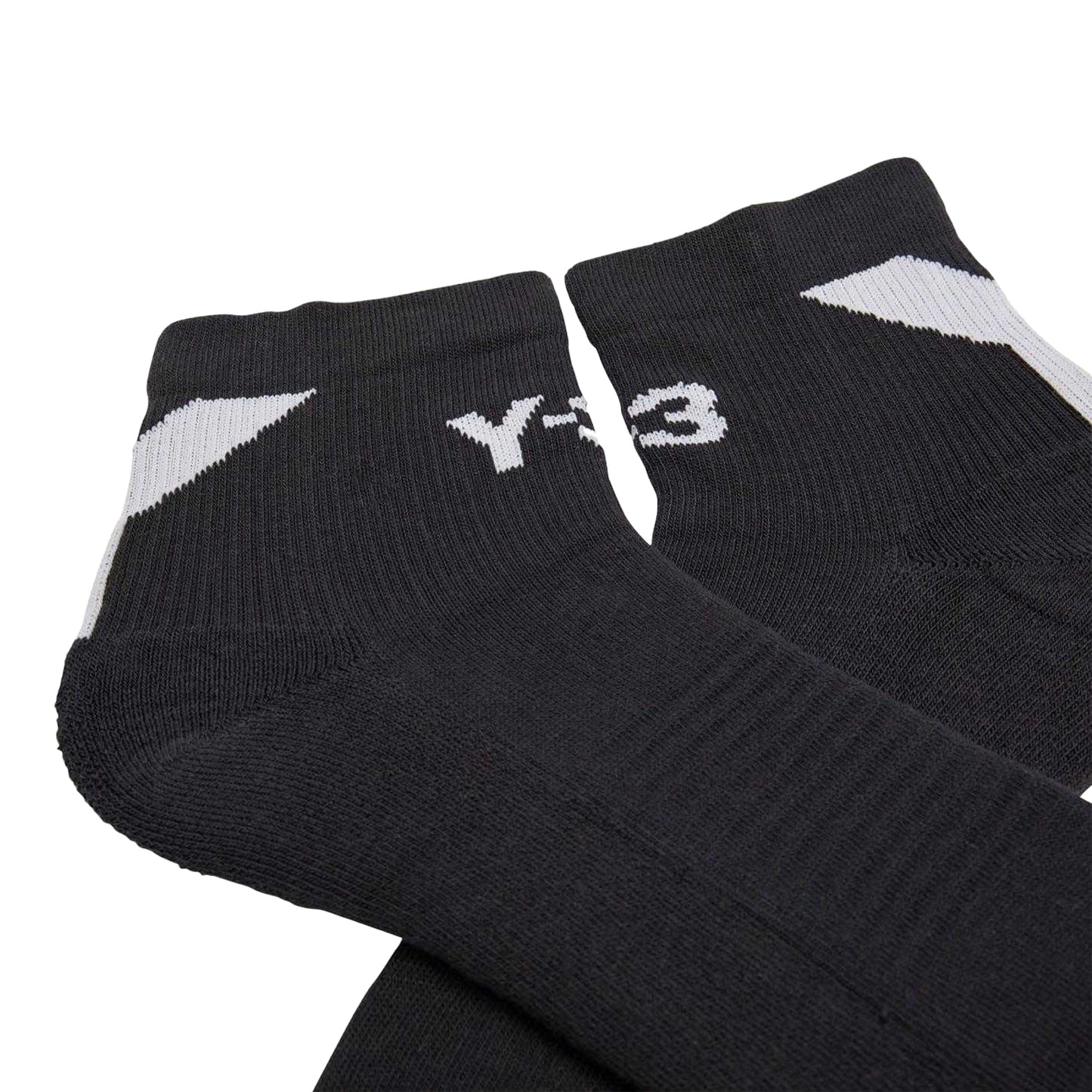 Black - Back - Y-3 Mens Lo Logo Ankle Socks