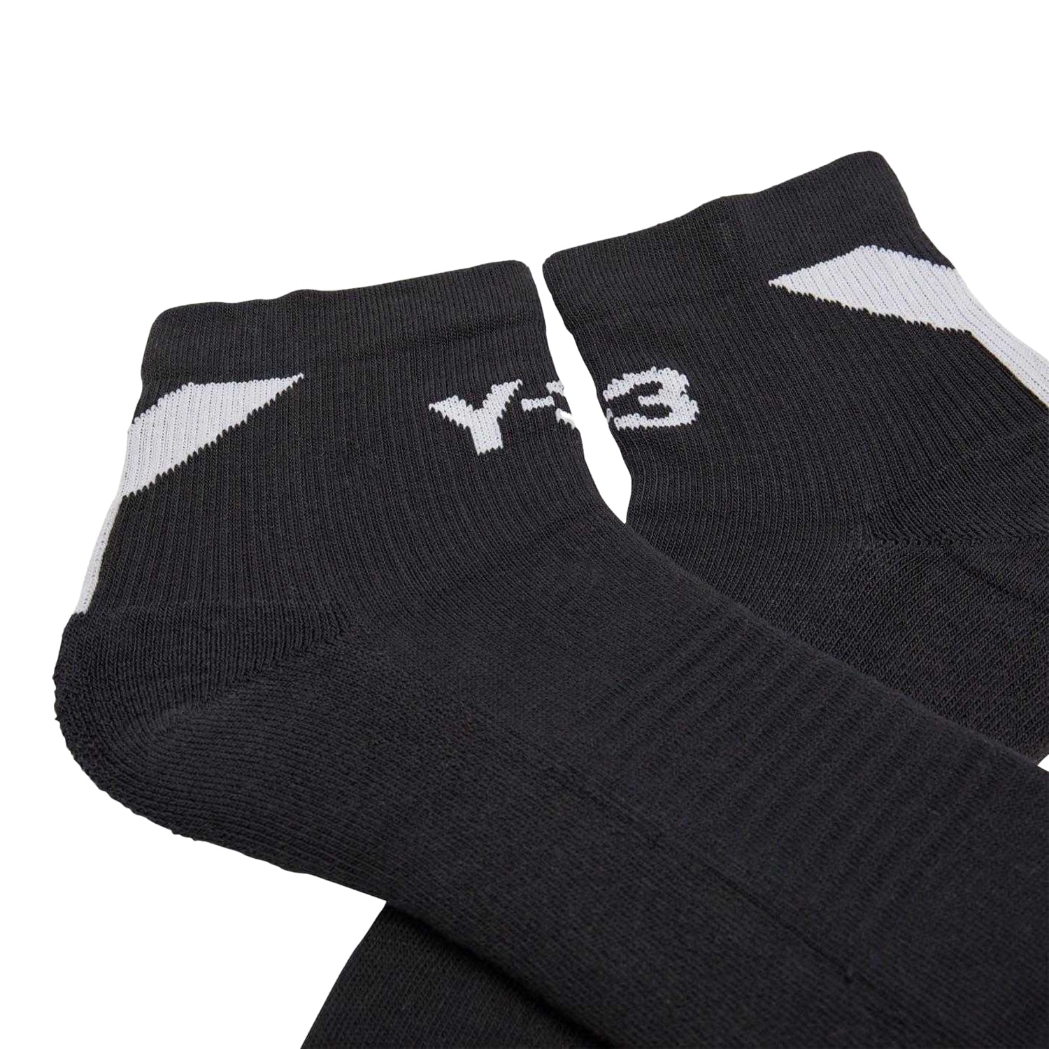 Black - Back - Y-3 Mens Lo Logo Ankle Socks