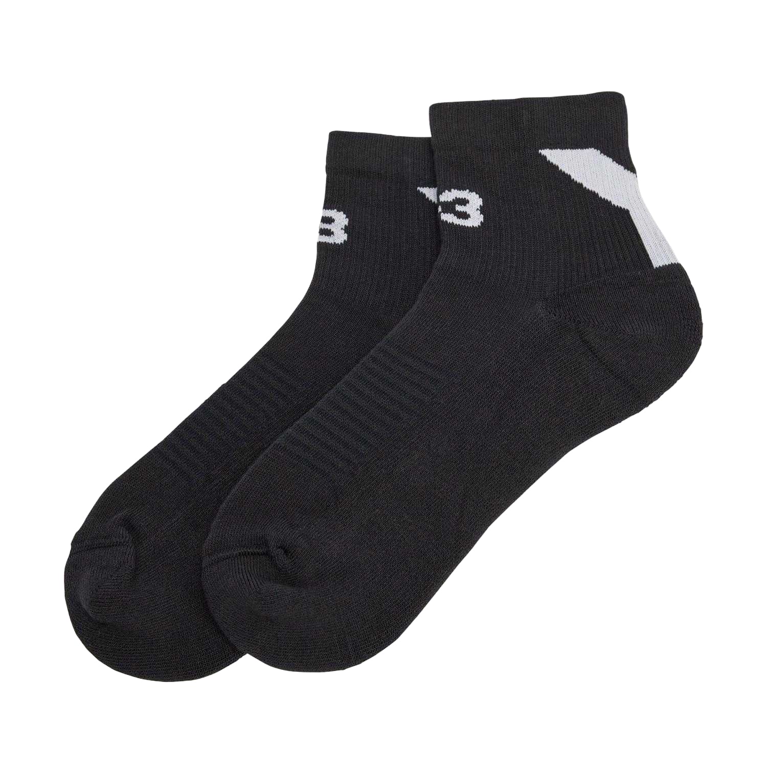 Black - Front - Y-3 Mens Lo Logo Ankle Socks