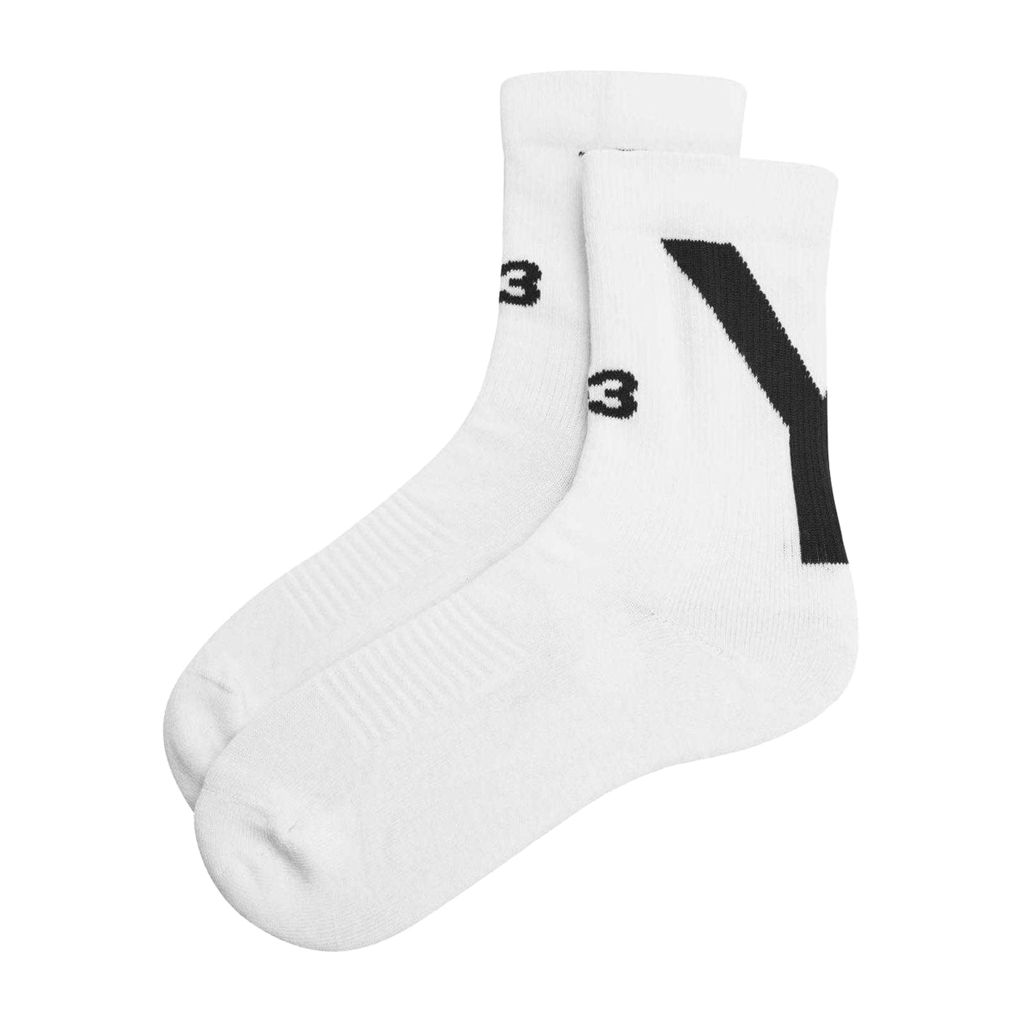White - Front - Y-3 Unisex Adult Hi Logo Crew Socks
