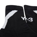 Black - Back - Y-3 Mens Hi Logo Crew Socks