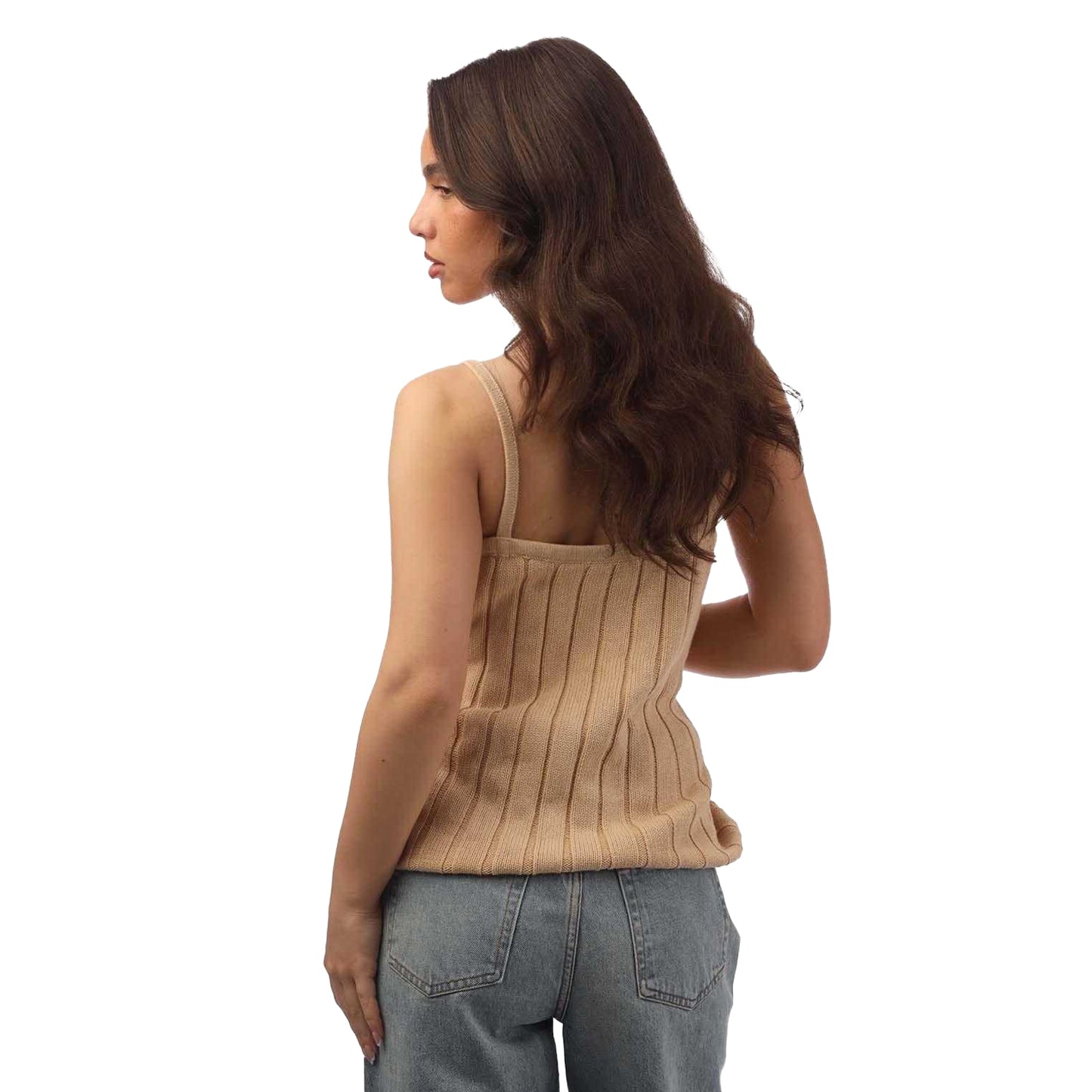 Beige - Back - Nobody´s Child Womens-Ladies Ribbed Camisole