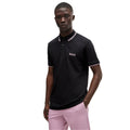 Dark Blue - Side - Boss Mens Paddy Pro Contrast Logo Polo Shirt