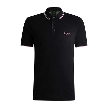 Dark Blue - Front - Boss Mens Paddy Pro Contrast Logo Polo Shirt