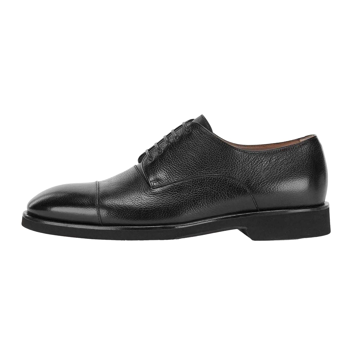 Black - Back - Boss Mens Jerrard Leather Derby Shoes