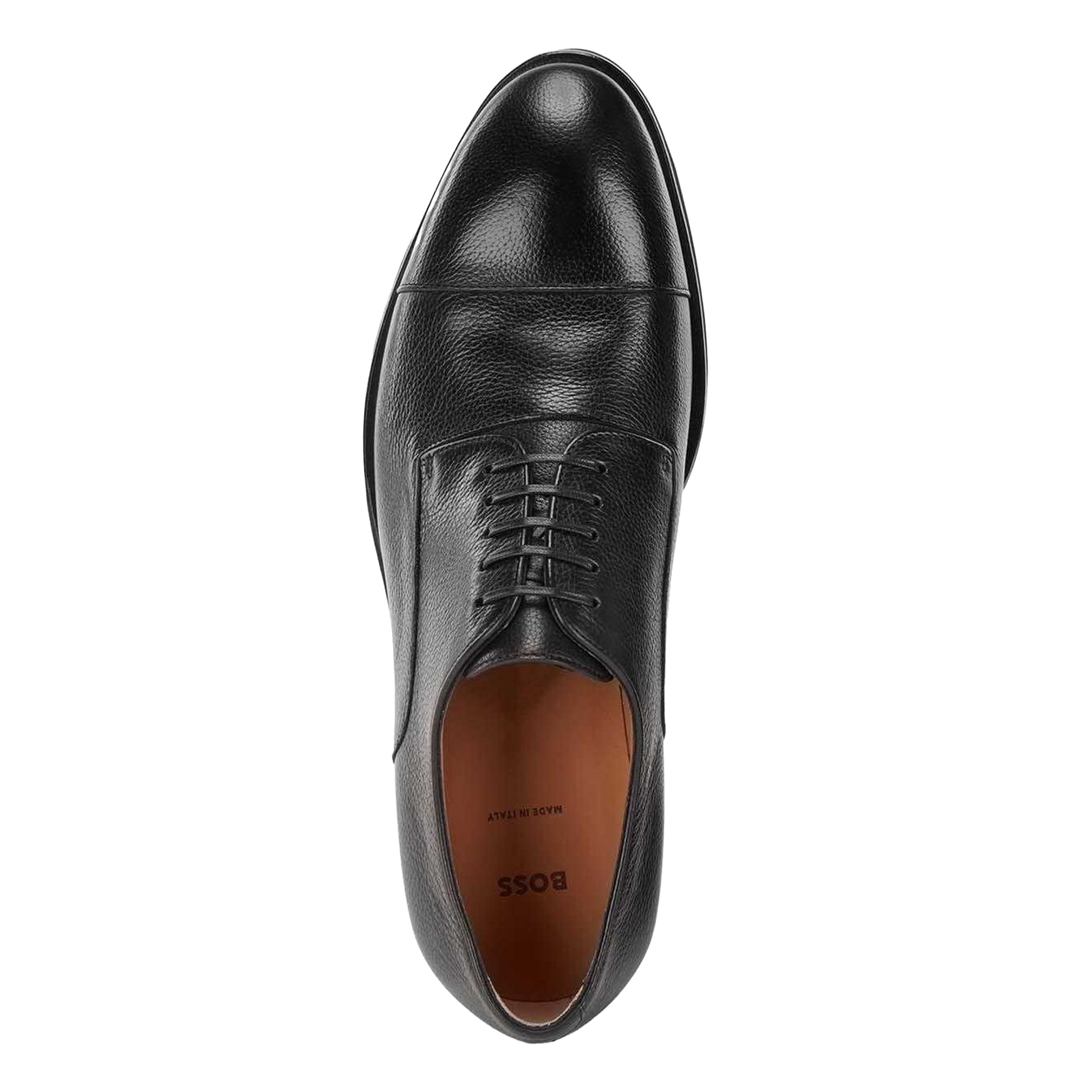 Black - Lifestyle - Boss Mens Jerrard Leather Derby Shoes