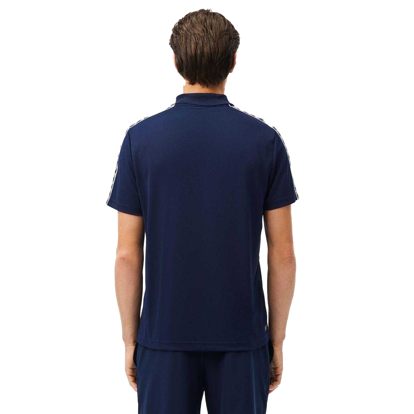 Navy - Back - Lacoste Mens Pique Ultra Dry Tennis Polo Shirt