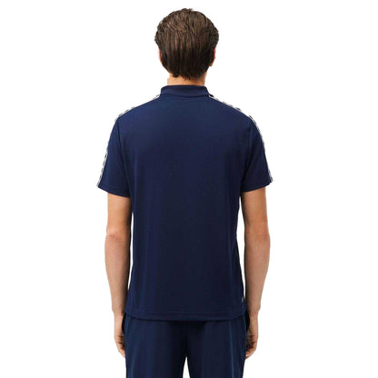 Navy - Back - Lacoste Mens Pique Ultra Dry Tennis Polo Shirt