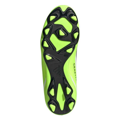 White - Pack Shot - Adidas Childrens-Kids X Crazyfast.4 Leather Flexible Ground Football Boots
