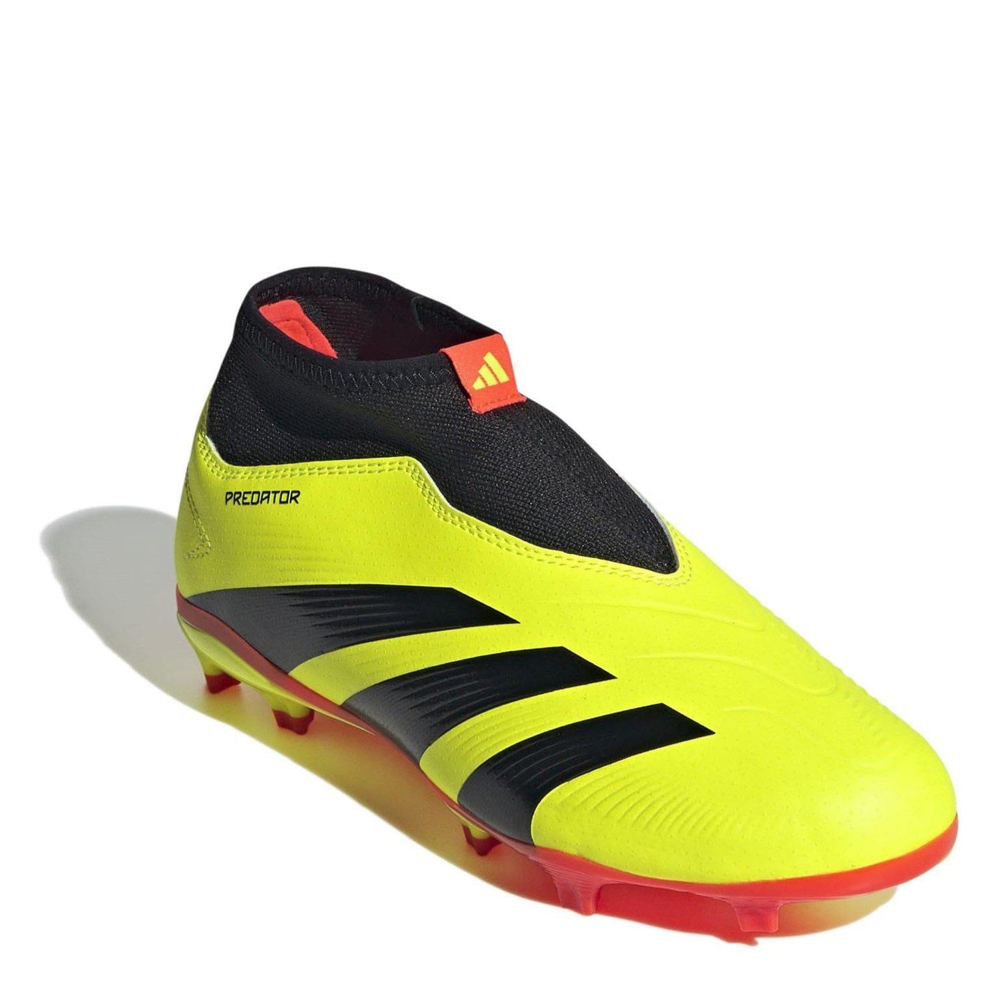 Yellow-Black - Side - Adidas Childrens-Kids Predator League Firm Ground Football Boots