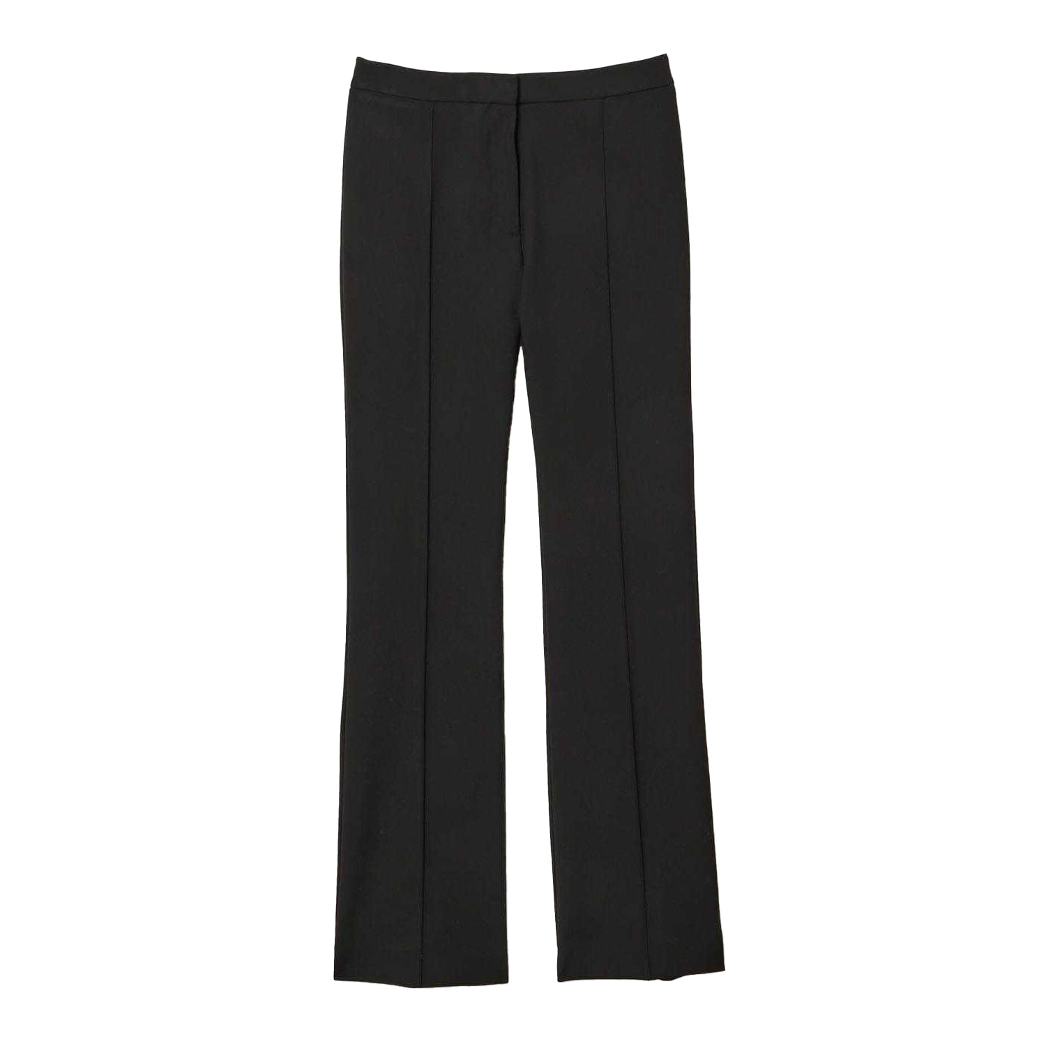 Black - Front - Lacoste Womens-Ladies High Waist Flared Trousers