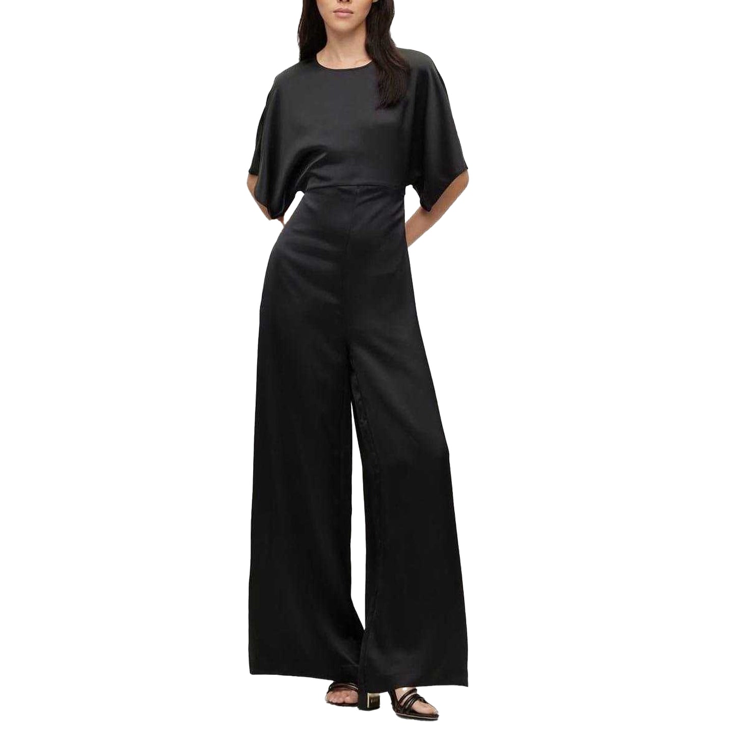 Black - Front - Boss Womens-Ladies Dasimera Jumpsuit