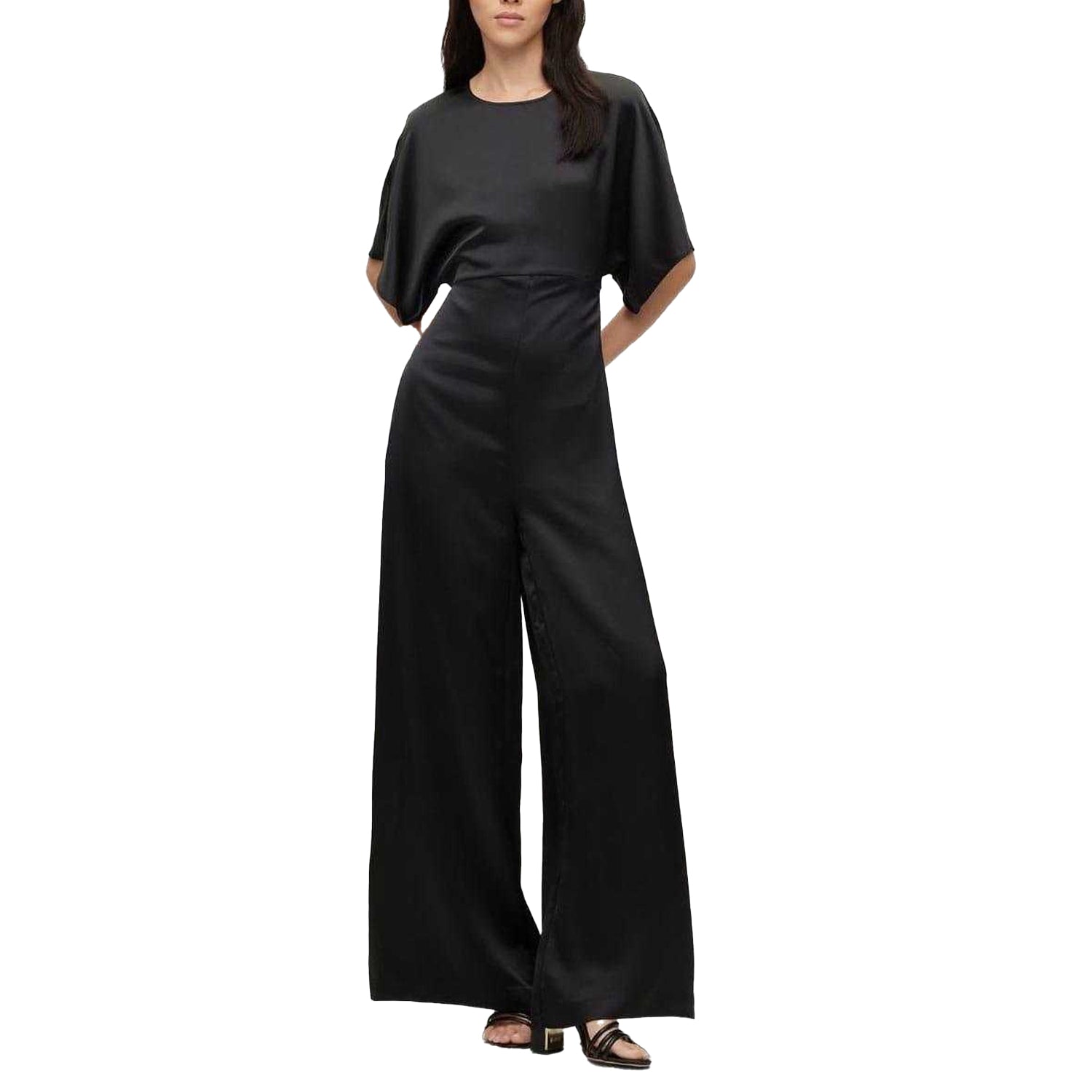 Black - Front - Boss Womens-Ladies Dasimera Jumpsuit