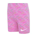 Pink - Front - Nike Girls Swoosh Logo Biker Shorts