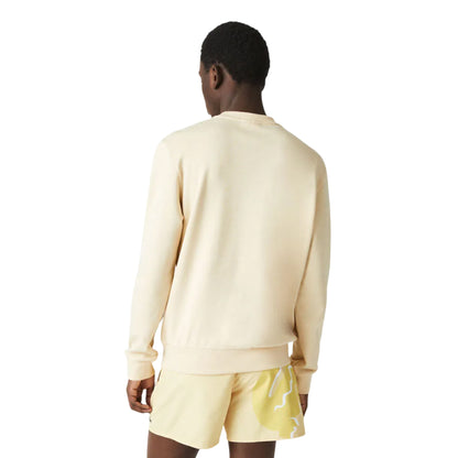 Yellow - Back - Lacoste Mens Big Logo Classic Sweatshirt