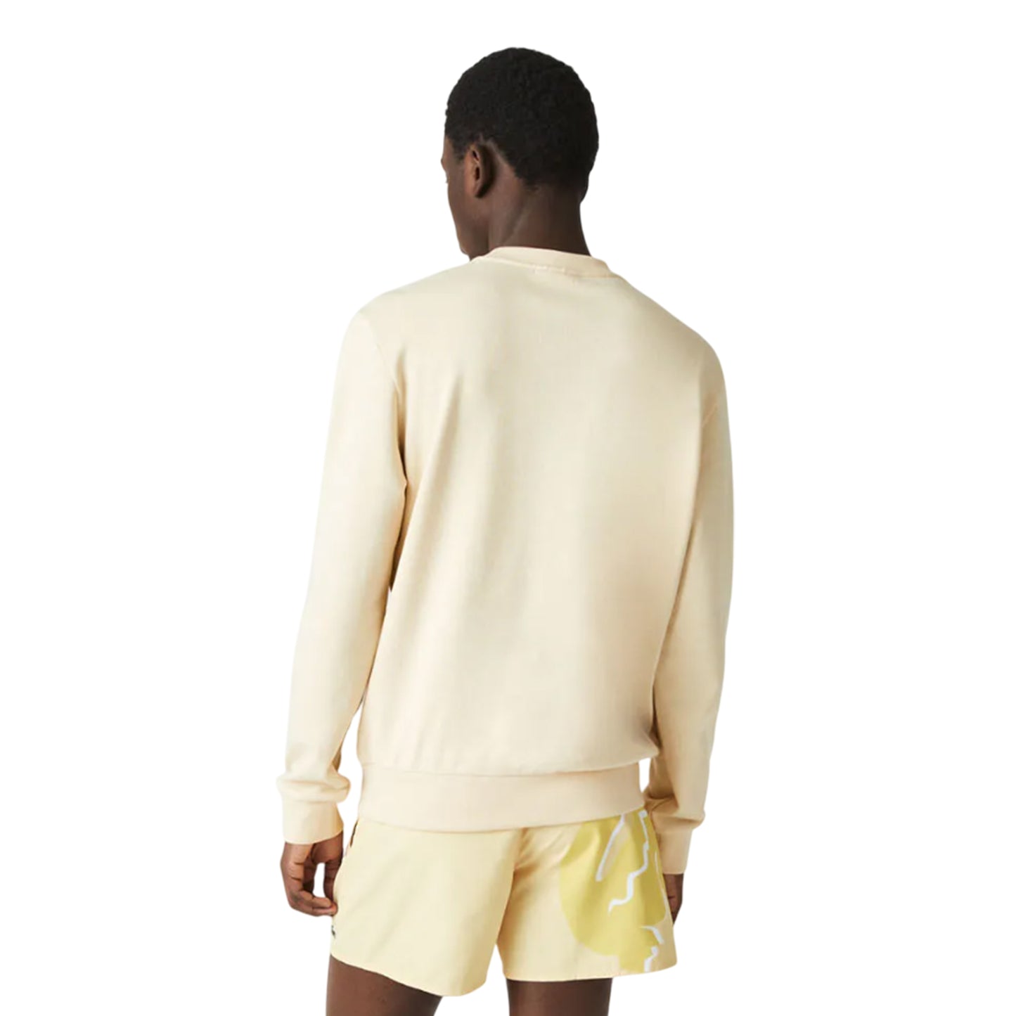 Yellow - Back - Lacoste Mens Big Logo Classic Sweatshirt