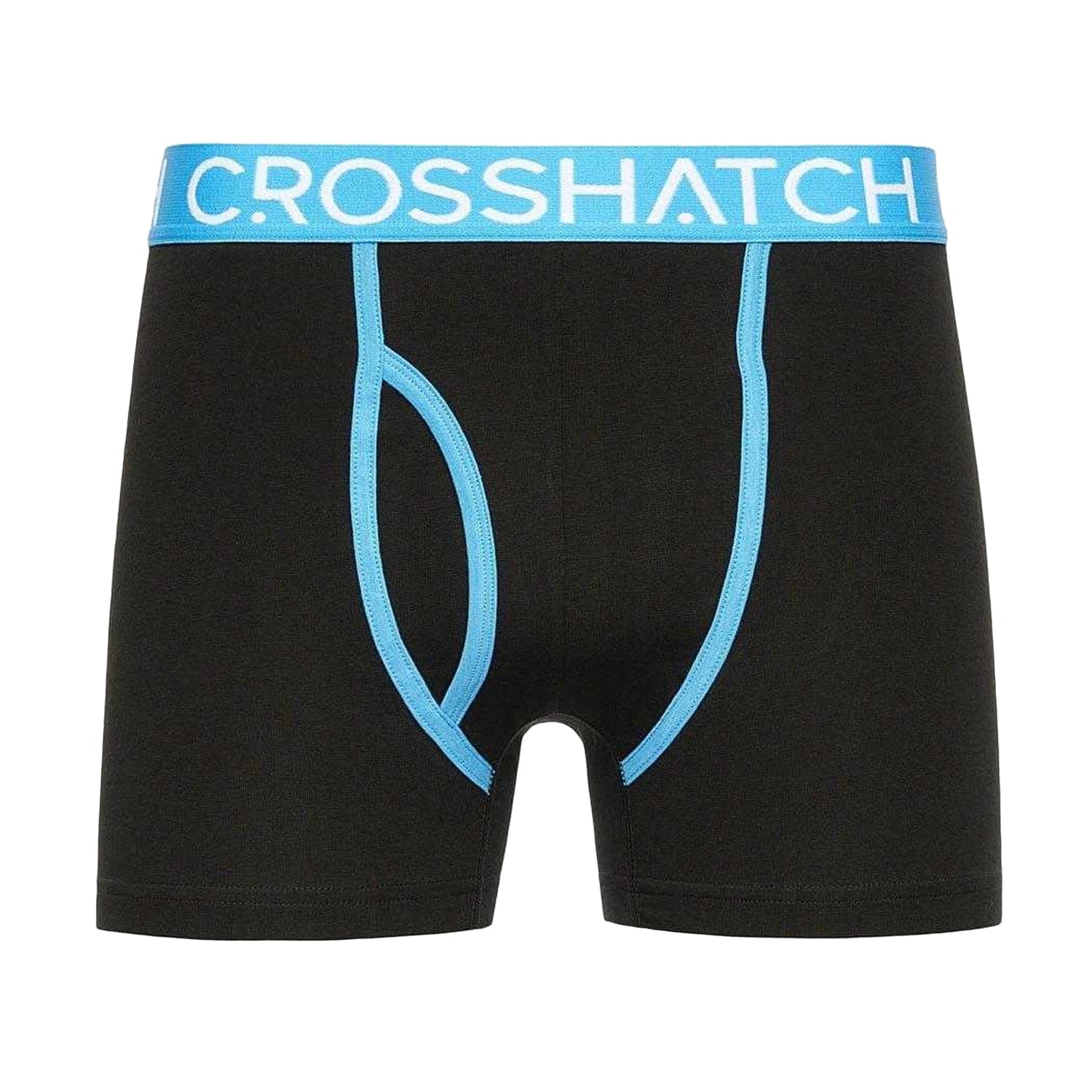 Blue-Black-White - Back - Crosshatch Mens Crystaline Boxer Shorts (Pack of 3)