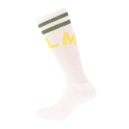 White-Yellow - Back - Palm Angels Unisex Adult College Socks