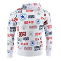 White - Front - Converse Childrens-Kids All-Over Print Logo Hoodie