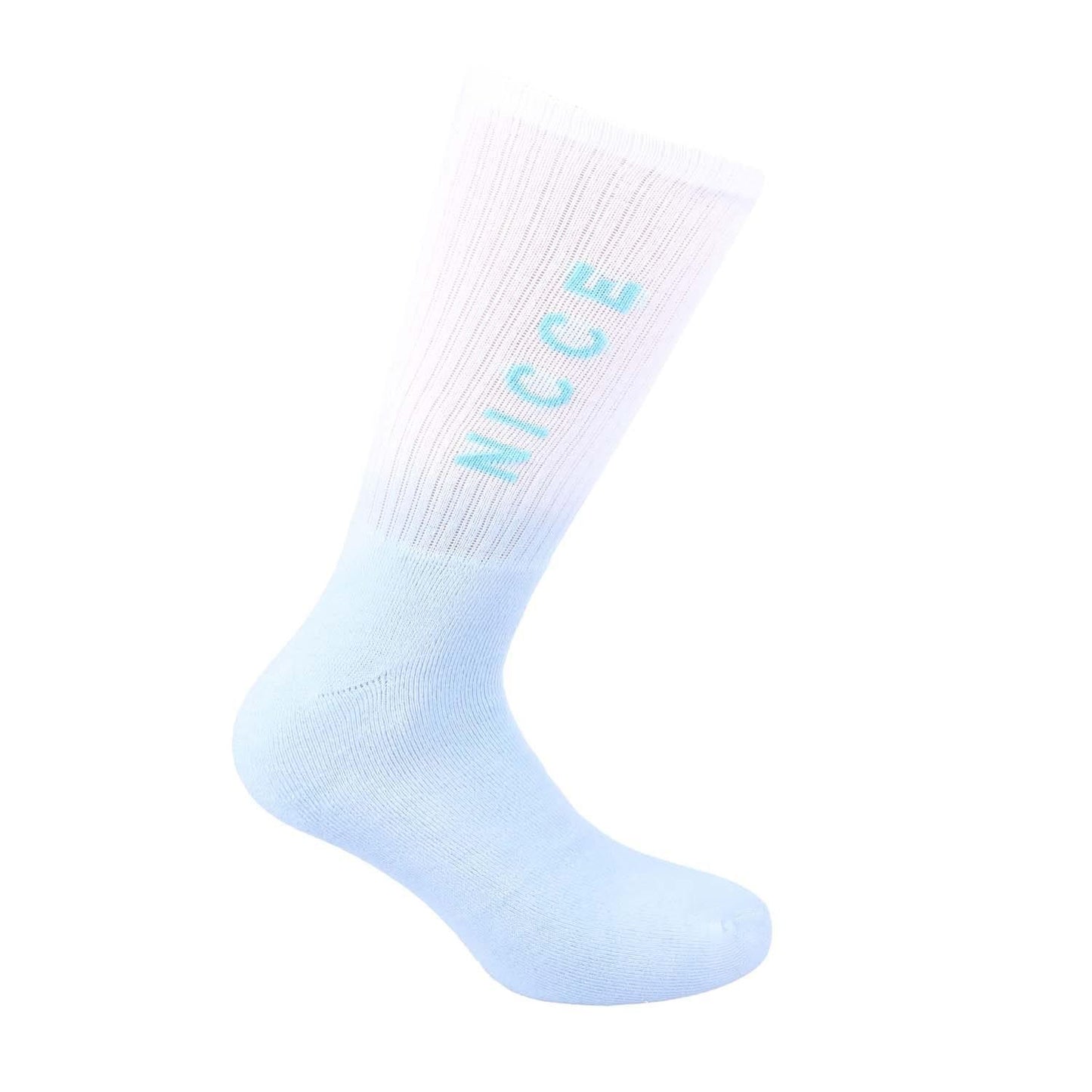 Navy Blue-Light Blue-Green - Back - Nicce Mens Brierfield Sports Crew Socks (Pack of 3)