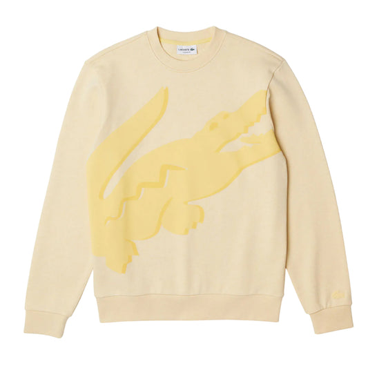 Yellow - Front - Lacoste Mens Big Logo Classic Sweatshirt