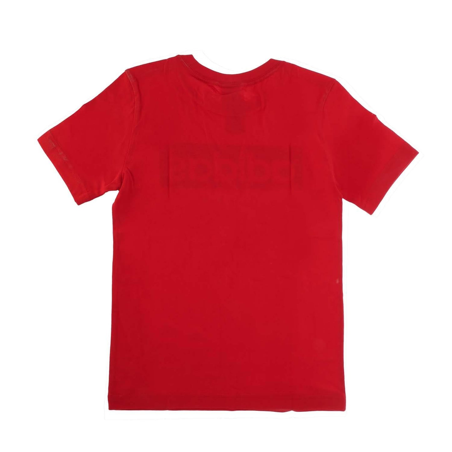 Red - Back - Adidas Childrens-Kids Linear Camo Box T-Shirt
