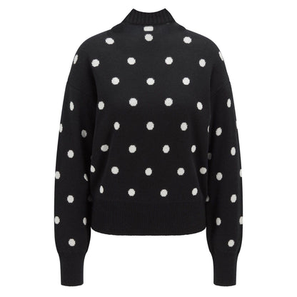 Black-White - Back - Boss Womens-Ladies Finleigh Sweatshirt