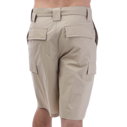Sand - Back - Off White Mens Buckle Cargo Shorts