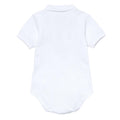 White - Back - Lacoste Baby Pique Sleepsuit