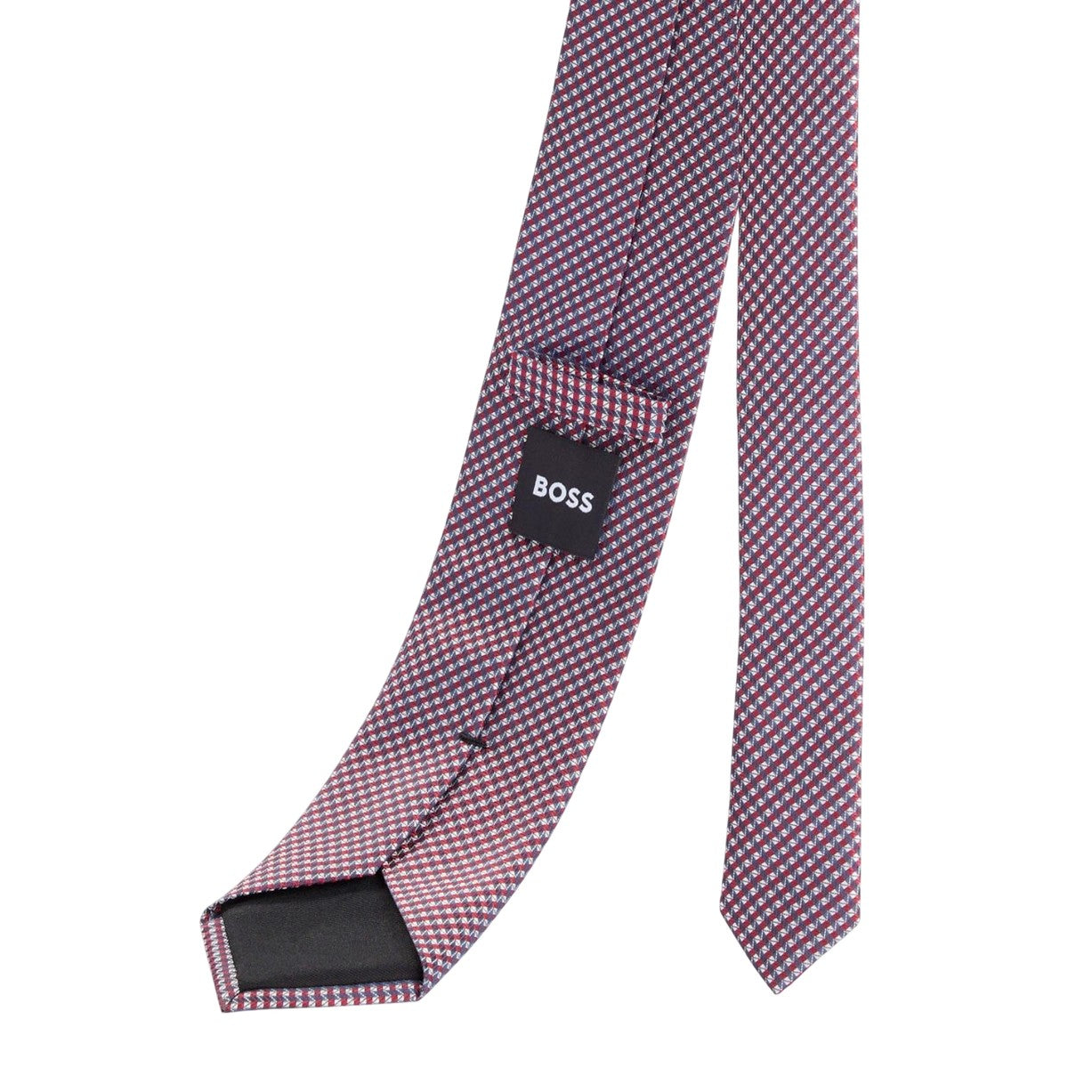 Red - Side - Boss Mens Silk Tie