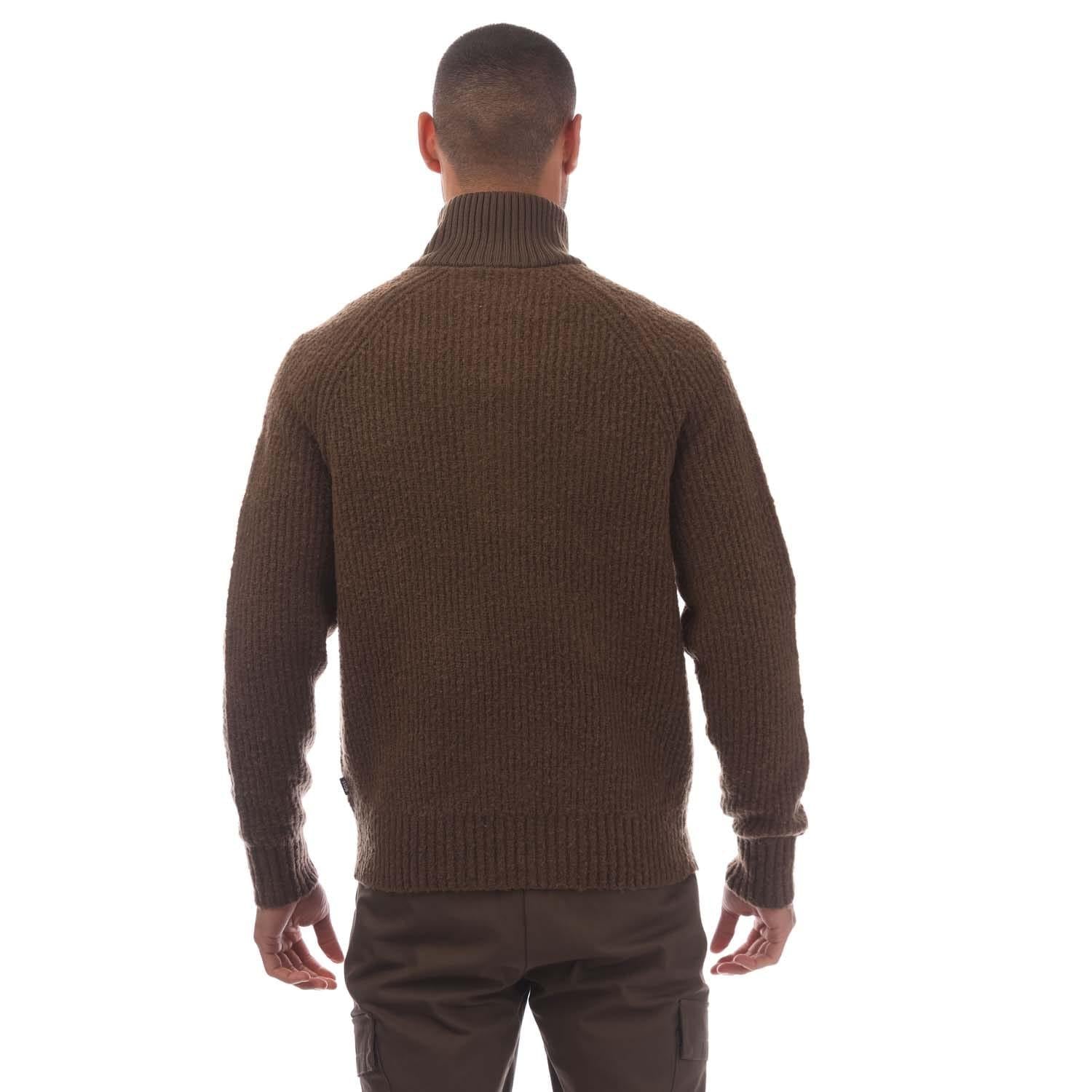 Green - Back - Boss Mens C-Ebrezzo Quarter Zip Sweatshirt