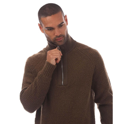 Green - Side - Boss Mens C-Ebrezzo Quarter Zip Sweatshirt