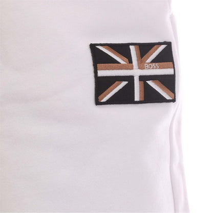 White - Side - Hugo Boss Womens-Ladies C_Ejoy Jogging Bottoms