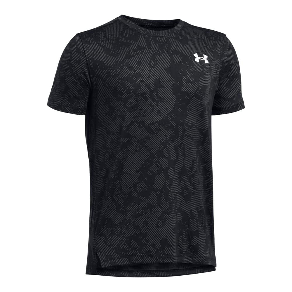 Black - Side - Under Armour Childrens-Kids Tech Geode Vent T-Shirt