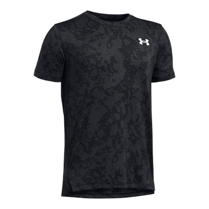 Black - Side - Under Armour Childrens-Kids Tech Geode Vent T-Shirt
