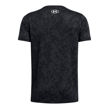 Black - Back - Under Armour Childrens-Kids Tech Geode Vent T-Shirt
