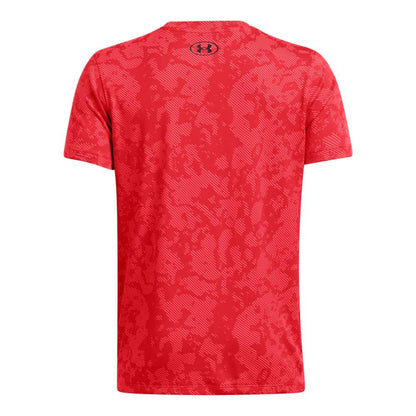 Red - Back - Under Armour Childrens-Kids Tech Geode Vent T-Shirt
