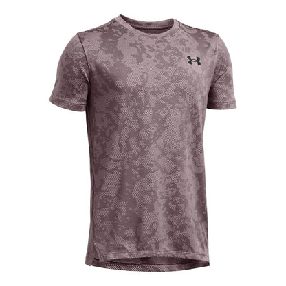 Grey - Side - Under Armour Childrens-Kids Tech Geode Vent T-Shirt