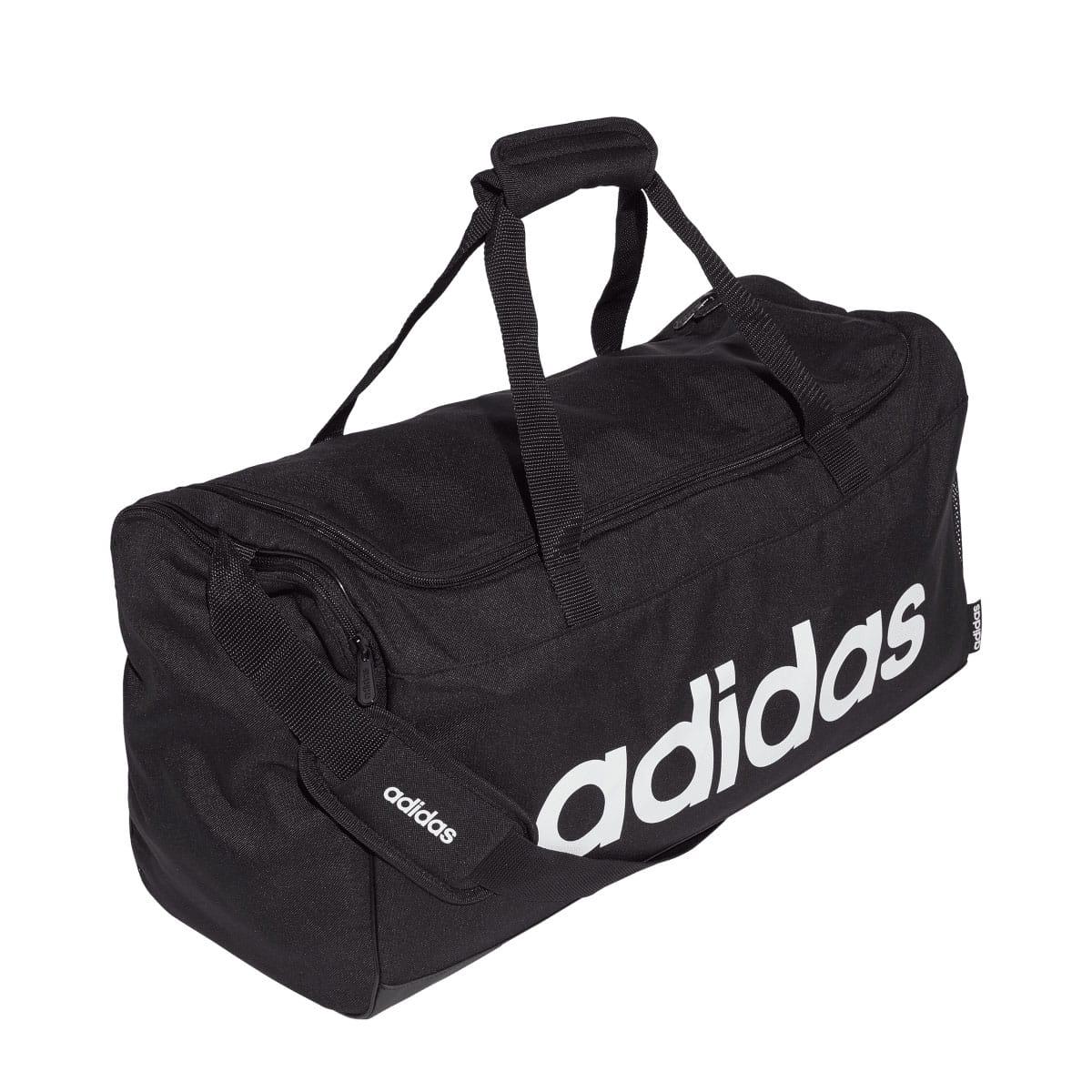 Black - Side - Adidas Linear Recycled Polyester Duffle Bag