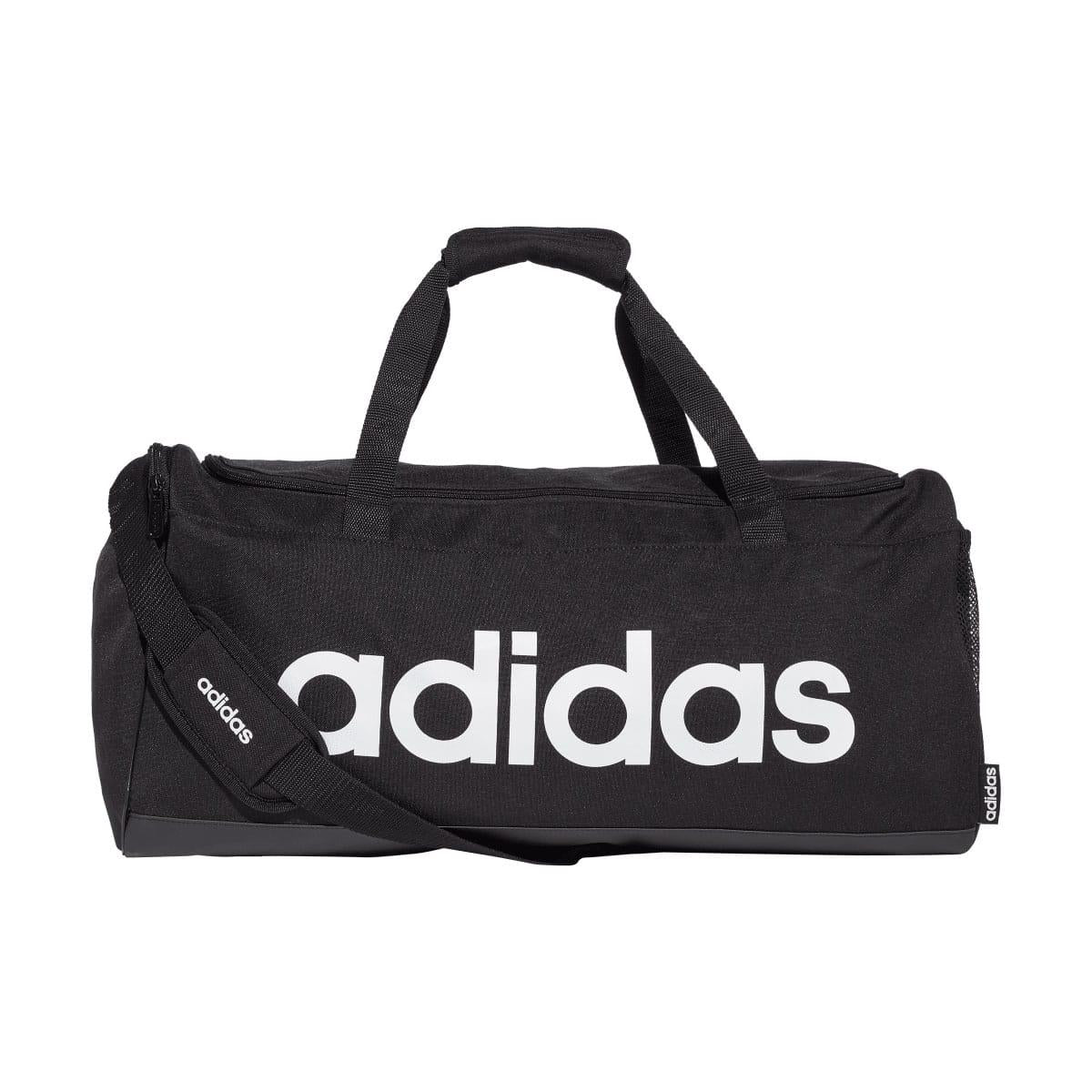 Black - Front - Adidas Linear Recycled Polyester Duffle Bag