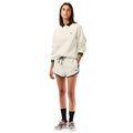 White - Close up - Lacoste Womens-Ladies Double Piqué Crew Neck Sweatshirt